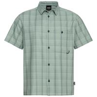 Jack Wolfskin HOT TRAIL SHIRT M Kurzarmhemd Herren - CHECK sago palm