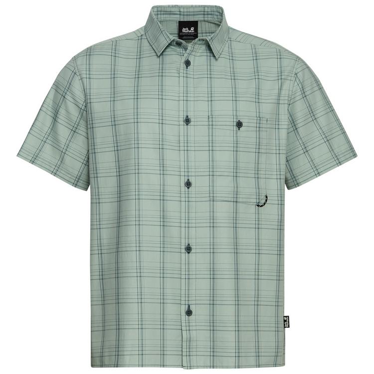 Jack Wolfskin Jack Wolfskin HOT TRAIL SHIRT M Kurzarmhemd Herren - CHECK sago palm - 0 | SportScheck