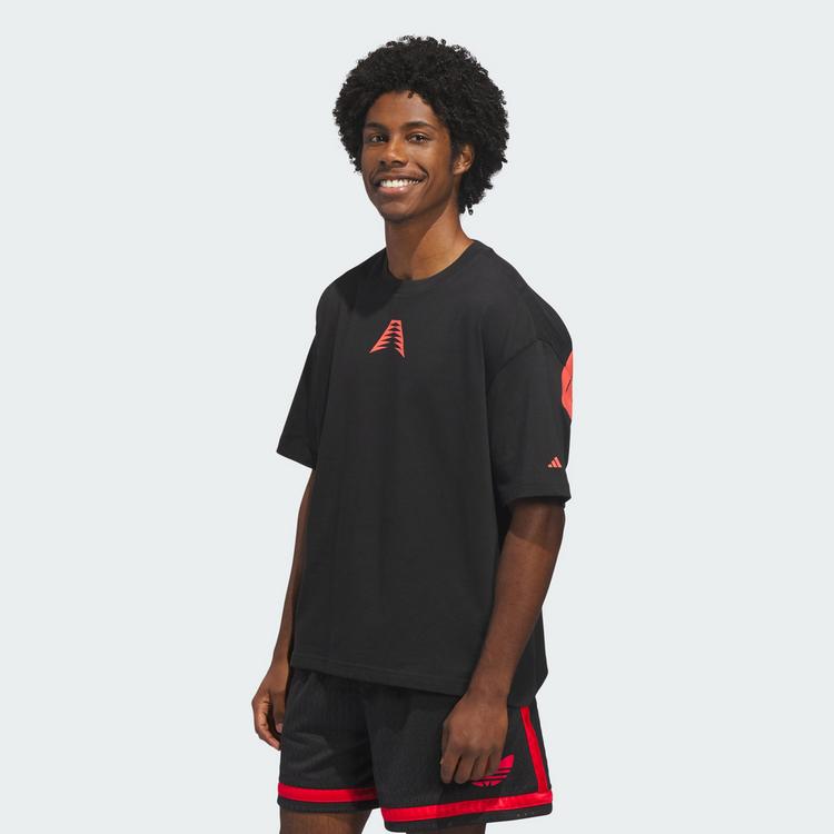 adidas adidas ANTHONY EDWARDS BELIEVE THAT T-SHIRT Basketball Shirt Herren - Black / Solar Red - 0 | SportScheck
