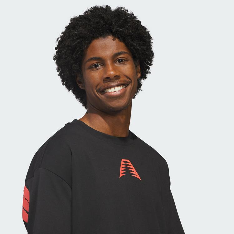 adidas adidas ANTHONY EDWARDS BELIEVE THAT T-SHIRT Basketball Shirt Herren - Black / Solar Red - 0 | SportScheck