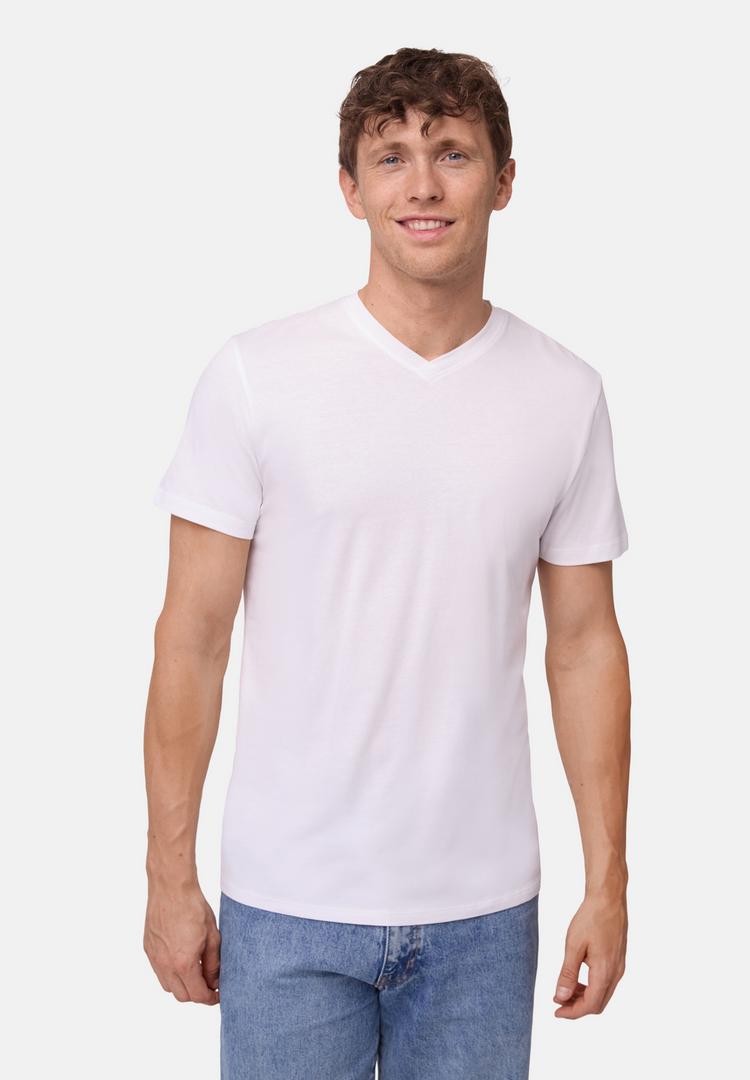 DANISH ENDURANCE DANISH ENDURANCE Basic V-Neck T-Shirt Herren - wei&szlig; - 0 | SportScheck