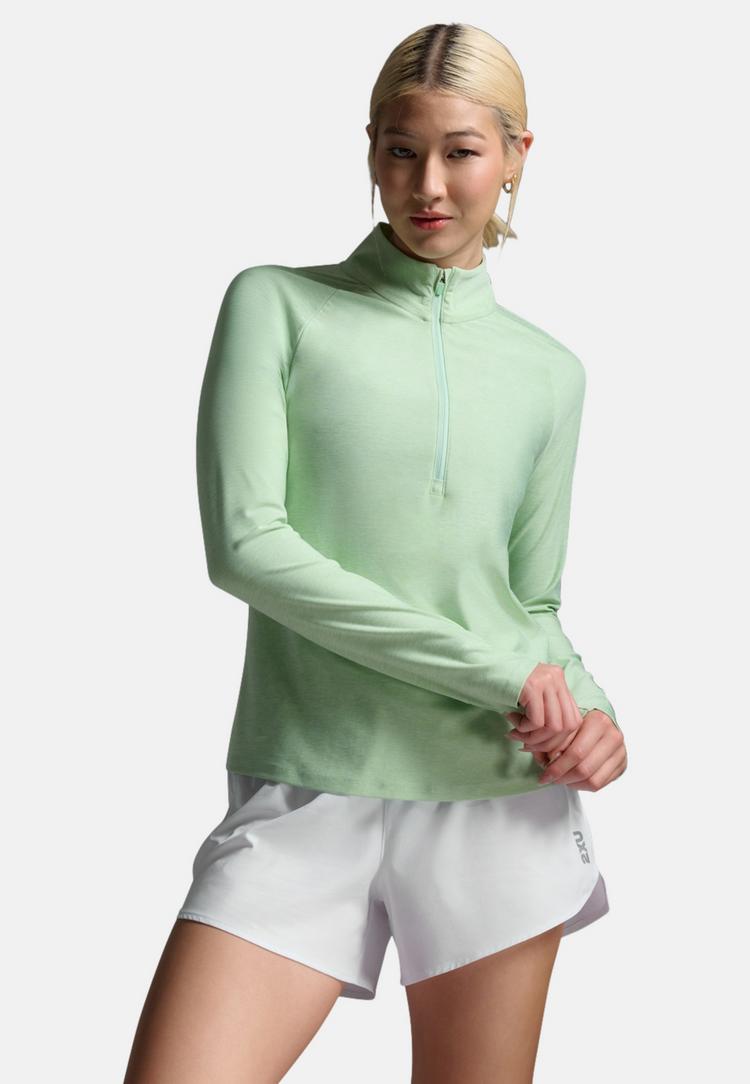 2XU 2XU Aero 1/2 Zip Funktionsshirt Damen - digitalmint-digitalmintreflect - 0 | SportScheck
