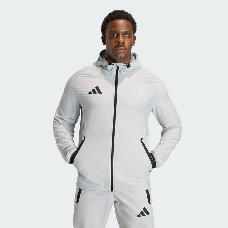 adidas adidas TIRO TRAVEL WINDBREAKER Funktionsjacke Herren - Team Light Grey / Black - 0 | SportScheck