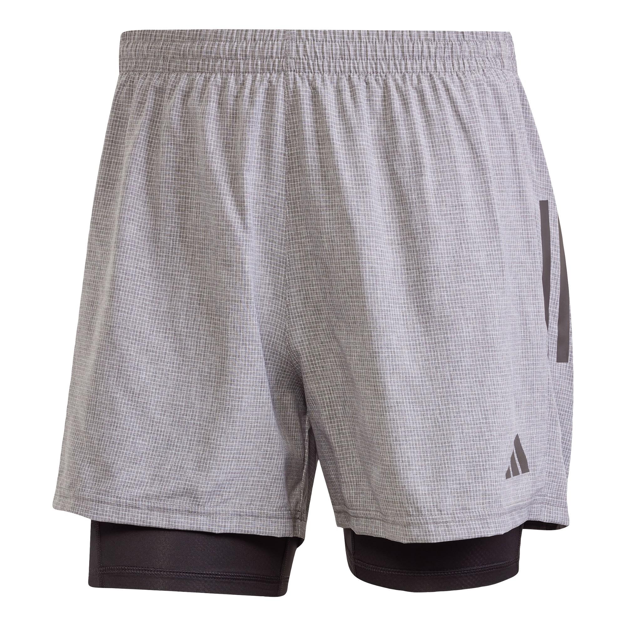 adidas Own the Run CLIMACOOL 2-in-1 Shorts Laufshorts Herren - Grey Six Mel