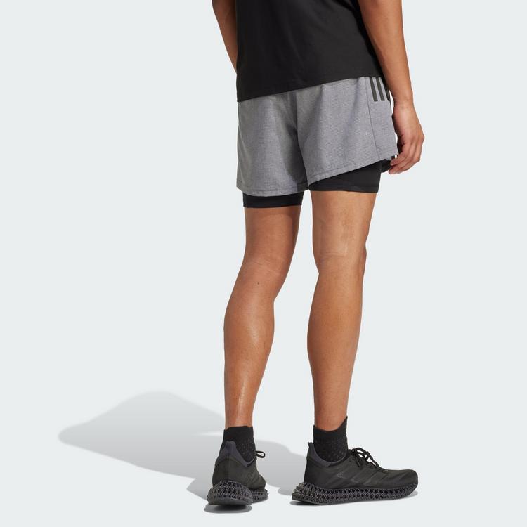 adidas adidas Own the Run CLIMACOOL 2-in-1 Shorts Laufshorts Herren - Grey Six Mel - 1 | SportScheck