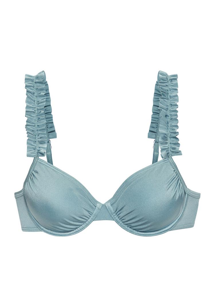 Lascana Lascana B&uuml;gel-Bikini-Top Bikini Oberteil Damen - grau-blau - 0 | SportScheck