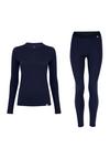 DANISH ENDURANCE Merino Baselayer W&auml;scheset Damen - dark navy