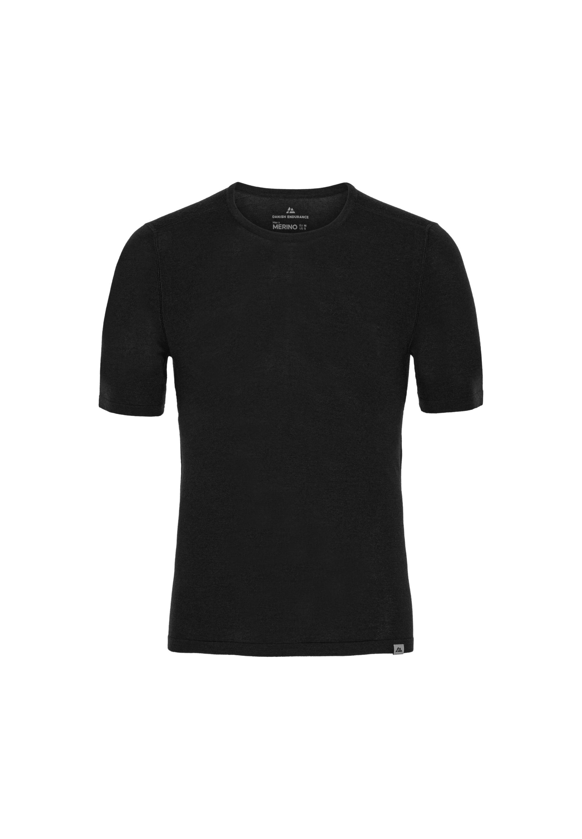 DANISH ENDURANCE Merino T T-Shirt Herren - schwarz