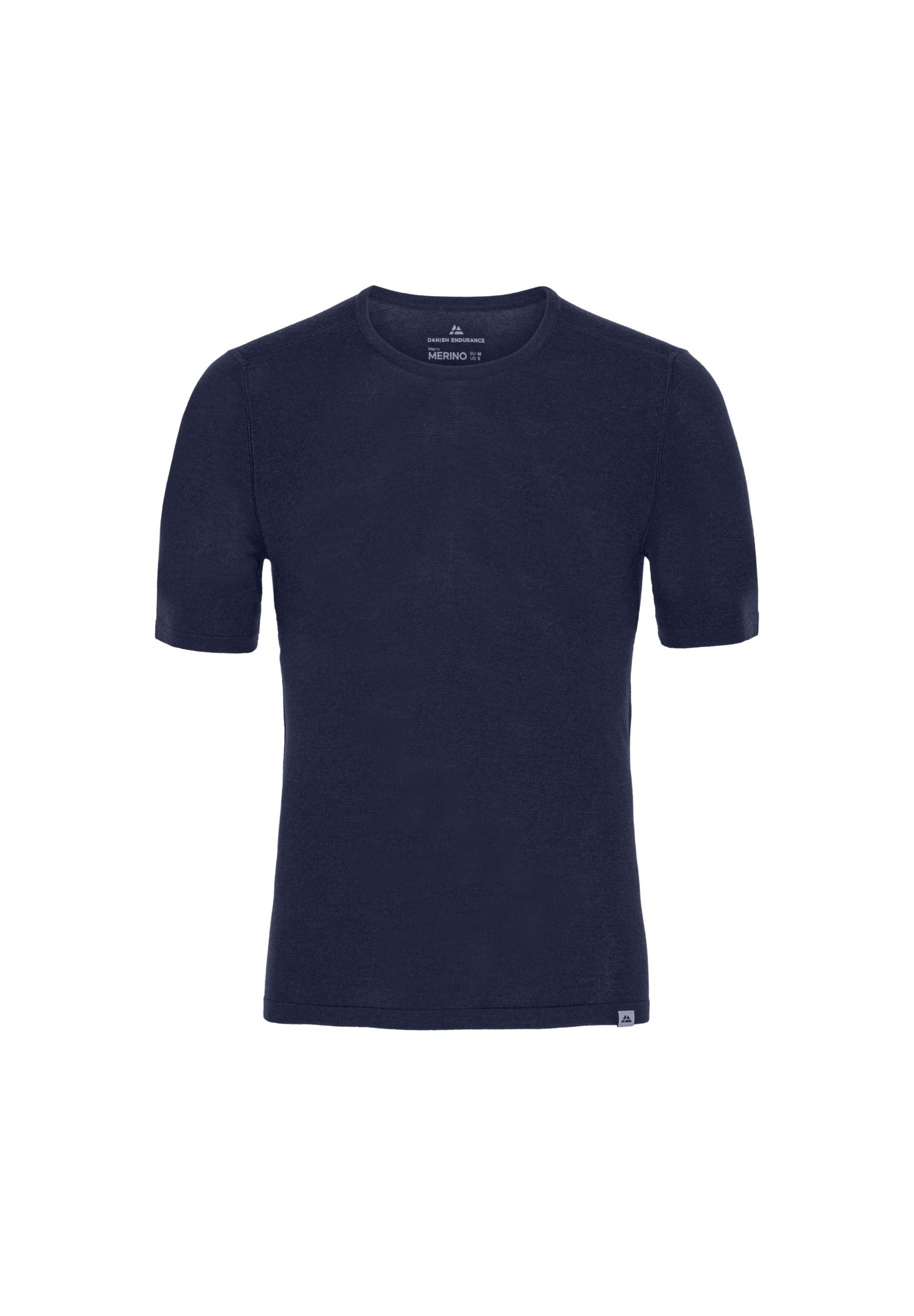 DANISH ENDURANCE Merino T T-Shirt Herren - dark navy