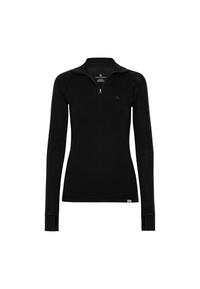 DANISH ENDURANCE Merino Halfzip Langarmshirt Damen - schwarz