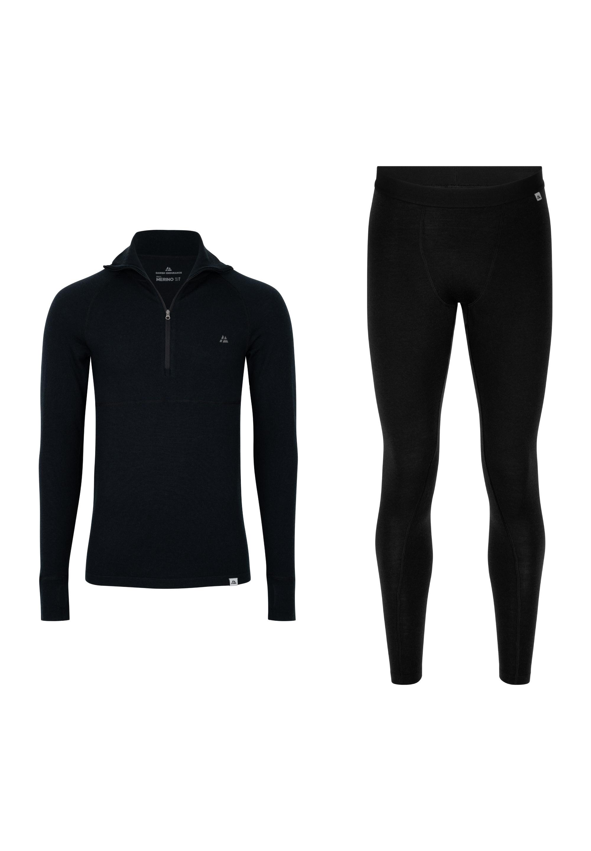 DANISH ENDURANCE Thermal w/ Halfzip W&auml;scheset Herren - schwarz
