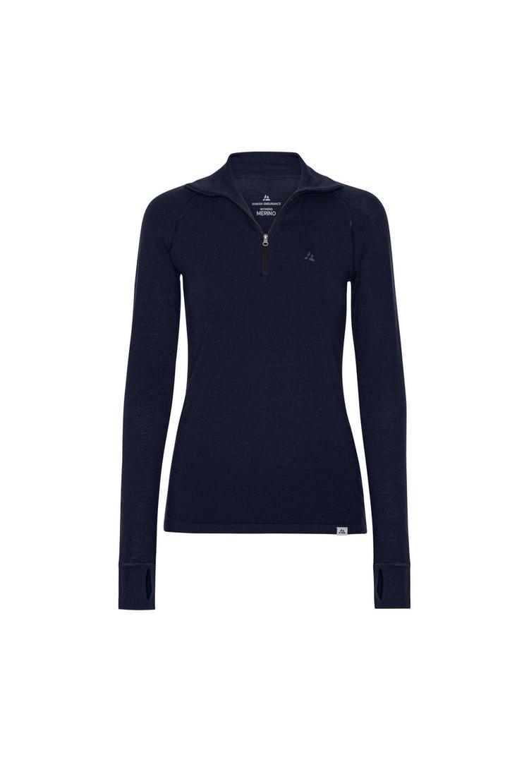 DANISH ENDURANCE DANISH ENDURANCE Core Merino Half Zip Baselayer Langarmshirt Damen - dark navy - 0 | SportScheck