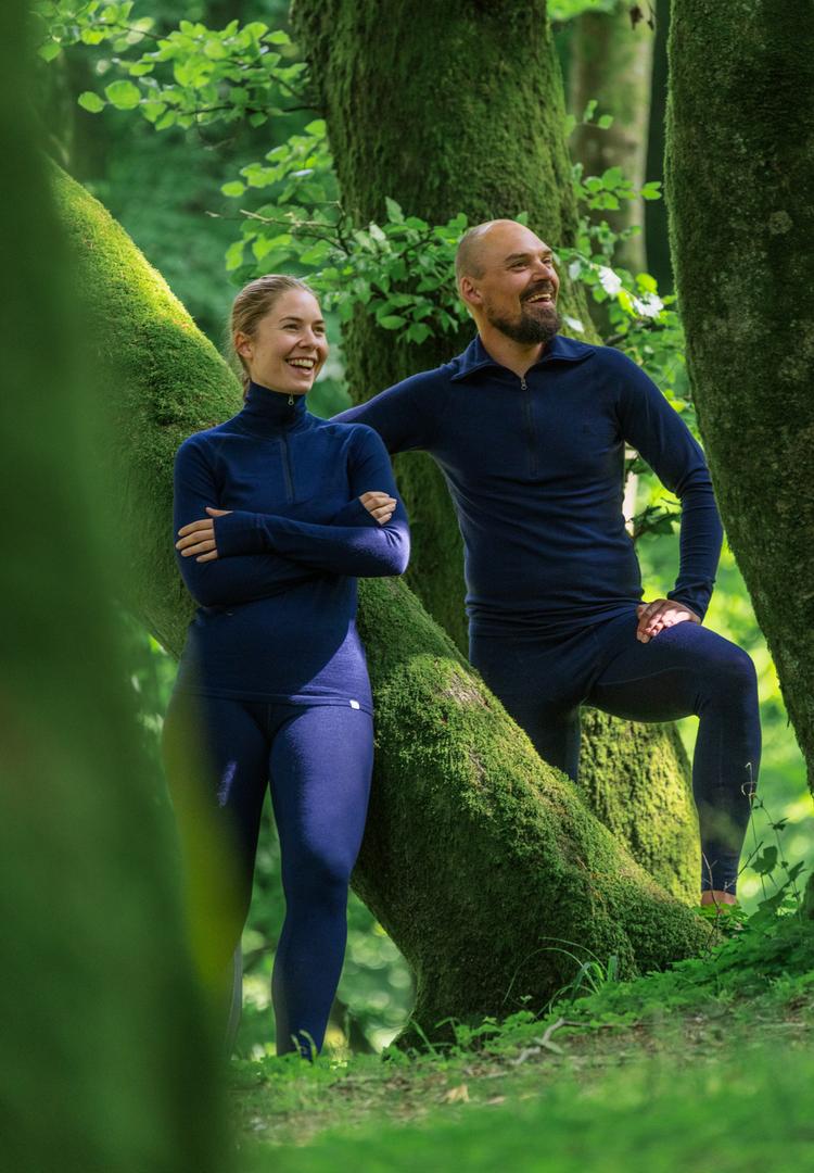 DANISH ENDURANCE DANISH ENDURANCE Core Merino Half Zip Baselayer Langarmshirt Damen - dark navy - 1 | SportScheck
