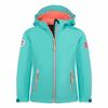 Trollkids Trollfjord Softshelljacke M&auml;dchen - aqua nebel-hafenblau-milder pfirsich