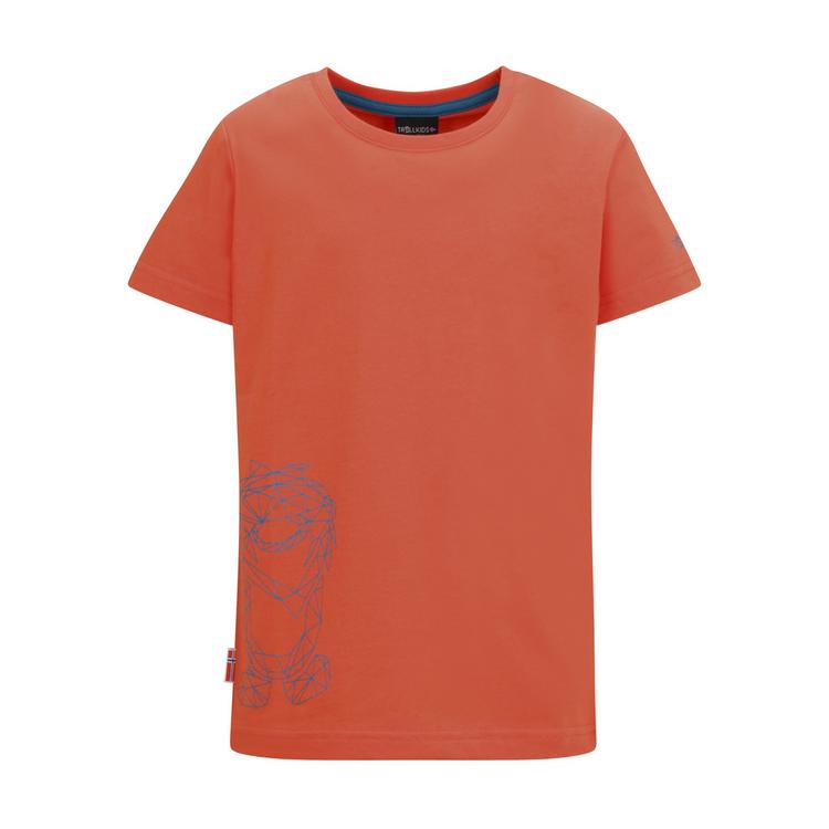 Trollkids Trollkids Oppland T-Shirt Kinder - gl&uuml;hendes orange-arktikblau - 0 | SportScheck