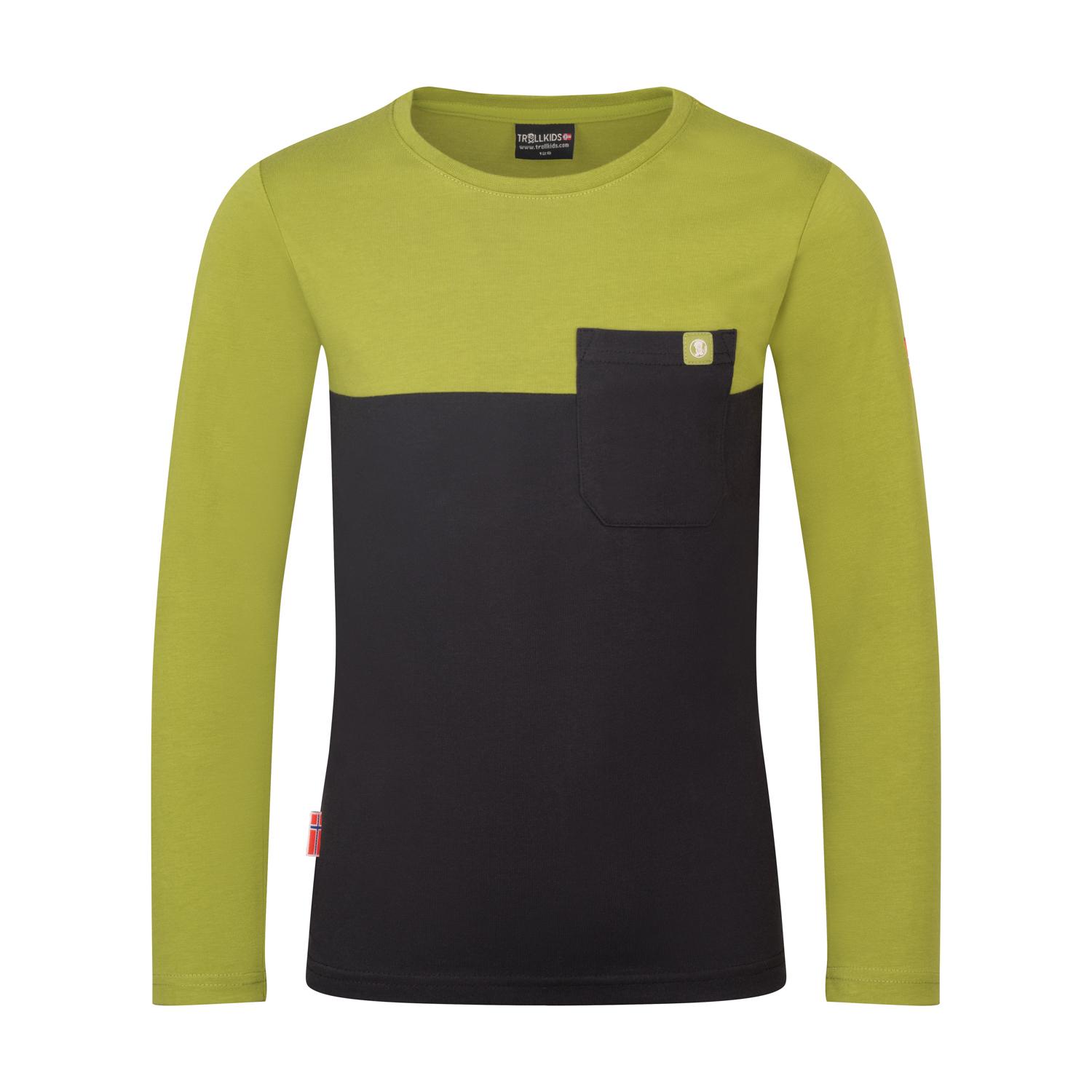 Trollkids Bergen Longshirt Kinder - schwarz-birnengr&uuml;n