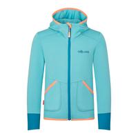 Trollkids Saltfjord Fleecejacke M&auml;dchen - hafenblau-milder pfirsich