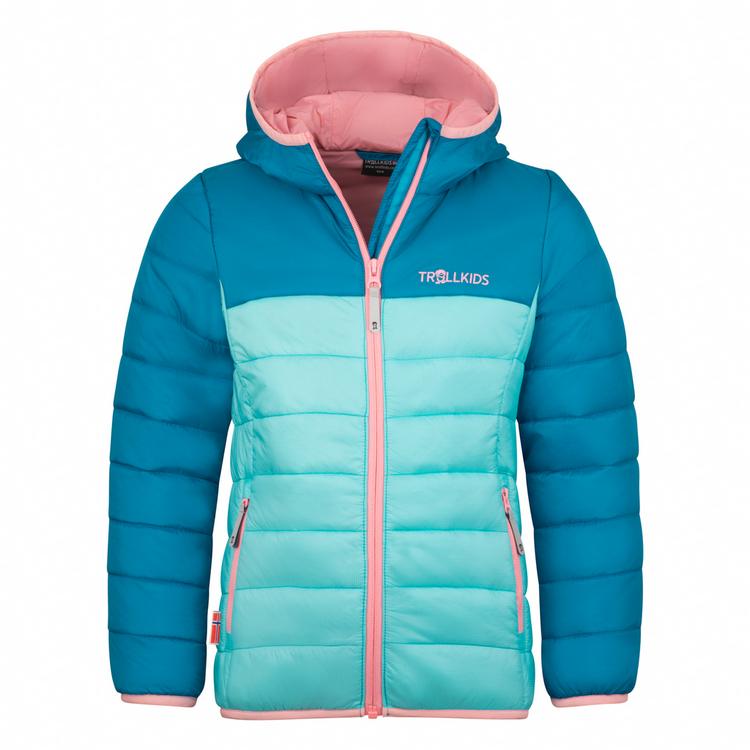 Trollkids Trollkids Eikefjord Steppjacke M&auml;dchen - aqua nebel-hafenblau-pfingstrose - 0 | SportScheck