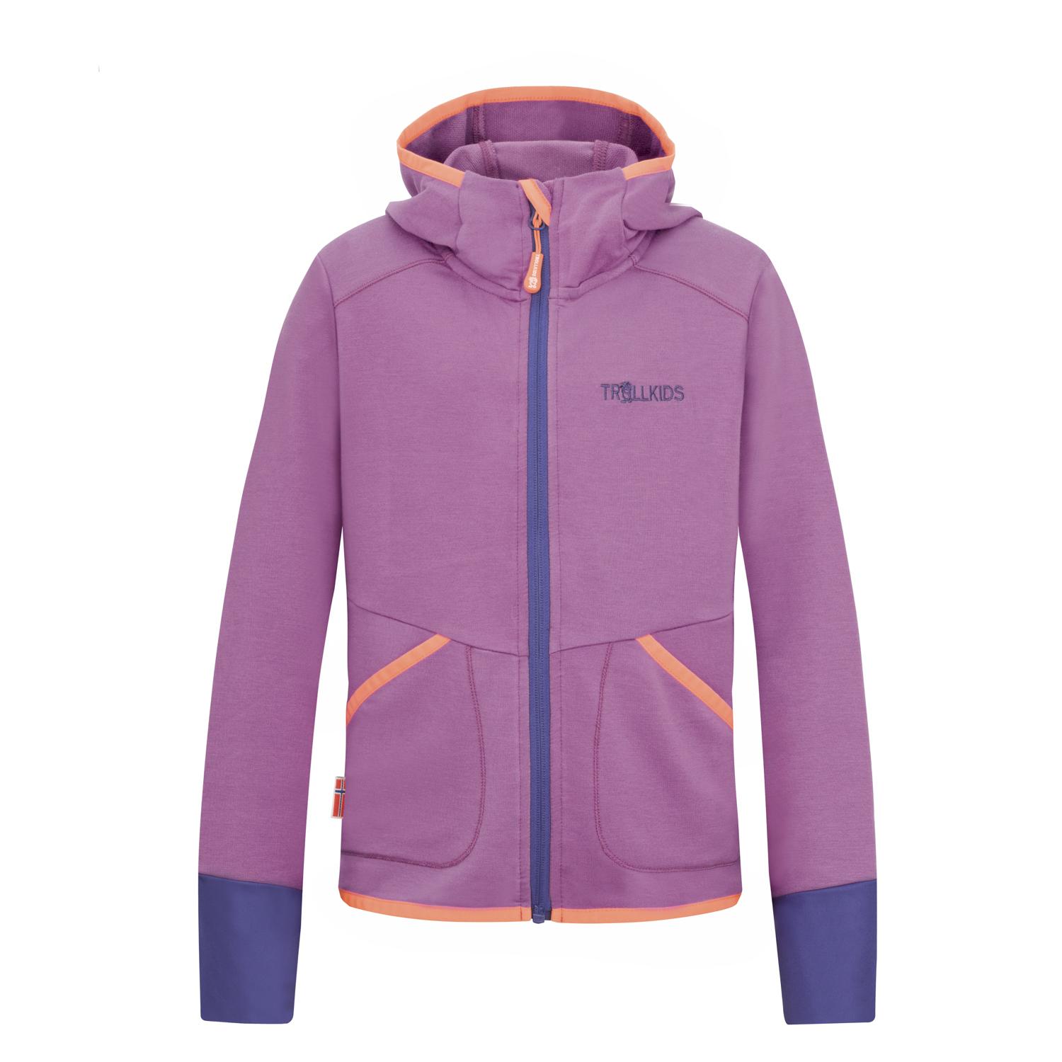 Trollkids Saltfjord Fleecejacke M&auml;dchen - malve rosa-papaya-violettblau