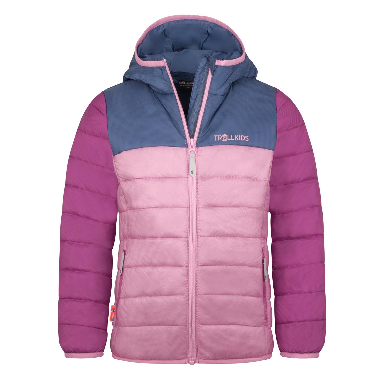 Trollkids Eikefjord Steppjacke M&auml;dchen - lotusblau-wildrose-malve rosa