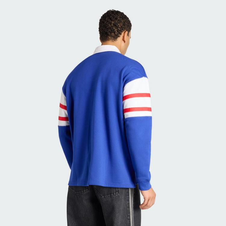 adidas adidas FFR Heritage Rugby-Poloshirt, lang&auml;rmlig Pololangarmshirt Herren - Semi Lucid Blue - 1 | SportScheck