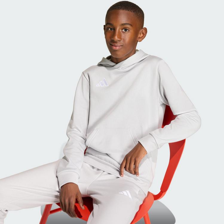 adidas adidas Entrada 26 Kids Hoodie Hoodie Kinder - Team Light Grey / White - 0 | SportScheck