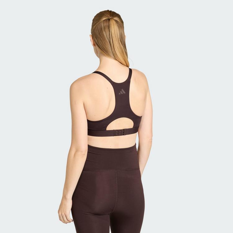 adidas adidas Optime Workout Still-BH, mittlere BH Damen - Aurora Coffee - 1 | SportScheck