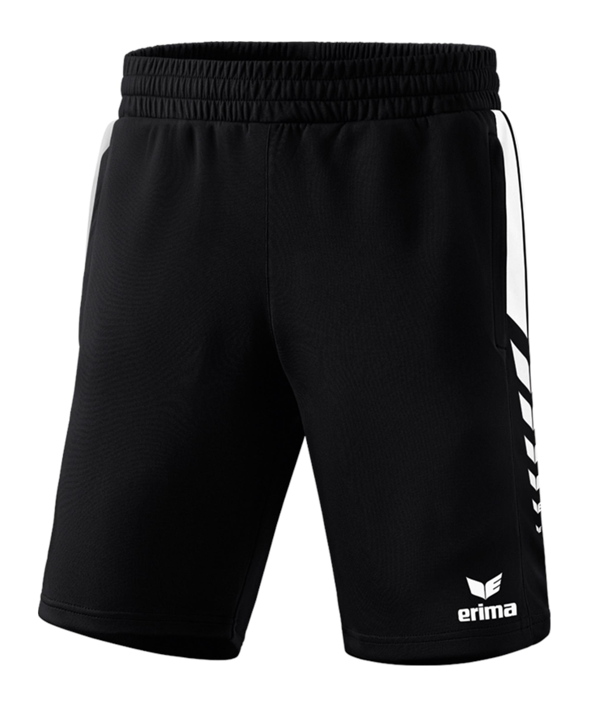 Erima SIX WINGS Short Fu&szlig;ballshorts Herren - schwarzweiss