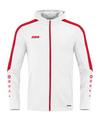 JAKO Power Kapuzenjacke Trainingsjacke Herren - weissrot