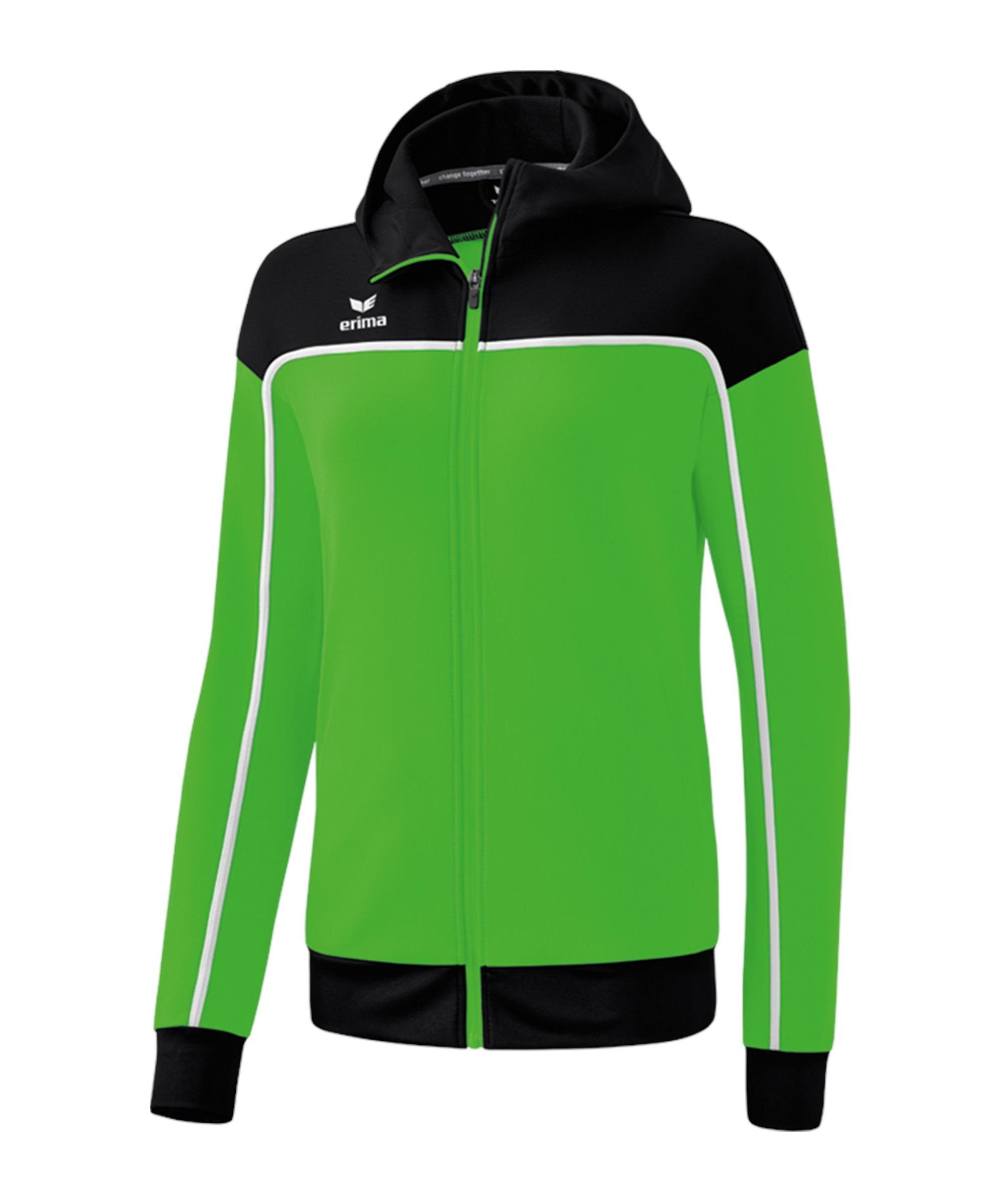 Erima Change by Kapuzenjacke Damen Trainingsjacke Damen - gruenschwarz