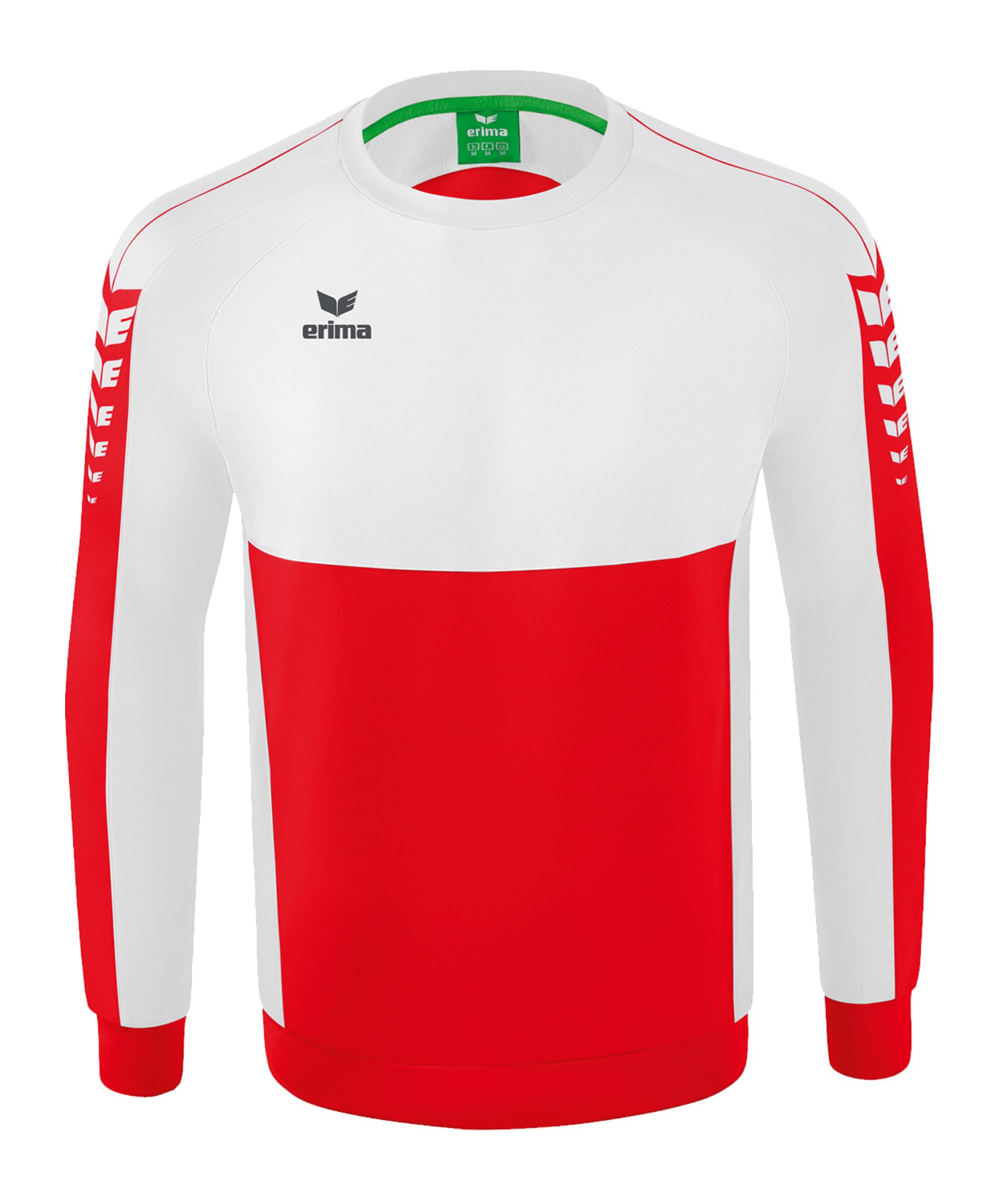 Erima Six Wings Sweatshirt Funktionssweatshirt Herren - rotweiss