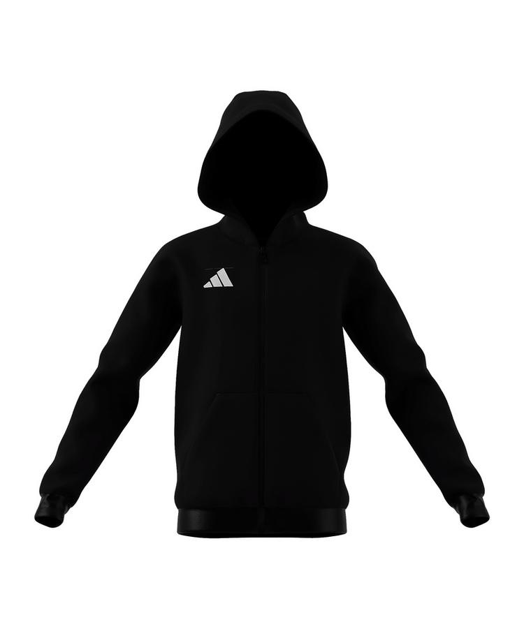 adidas adidas Entrada 26 Kapuzenjacke Kids Trainingsjacke Kinder - schwarzweiss - 0 | SportScheck