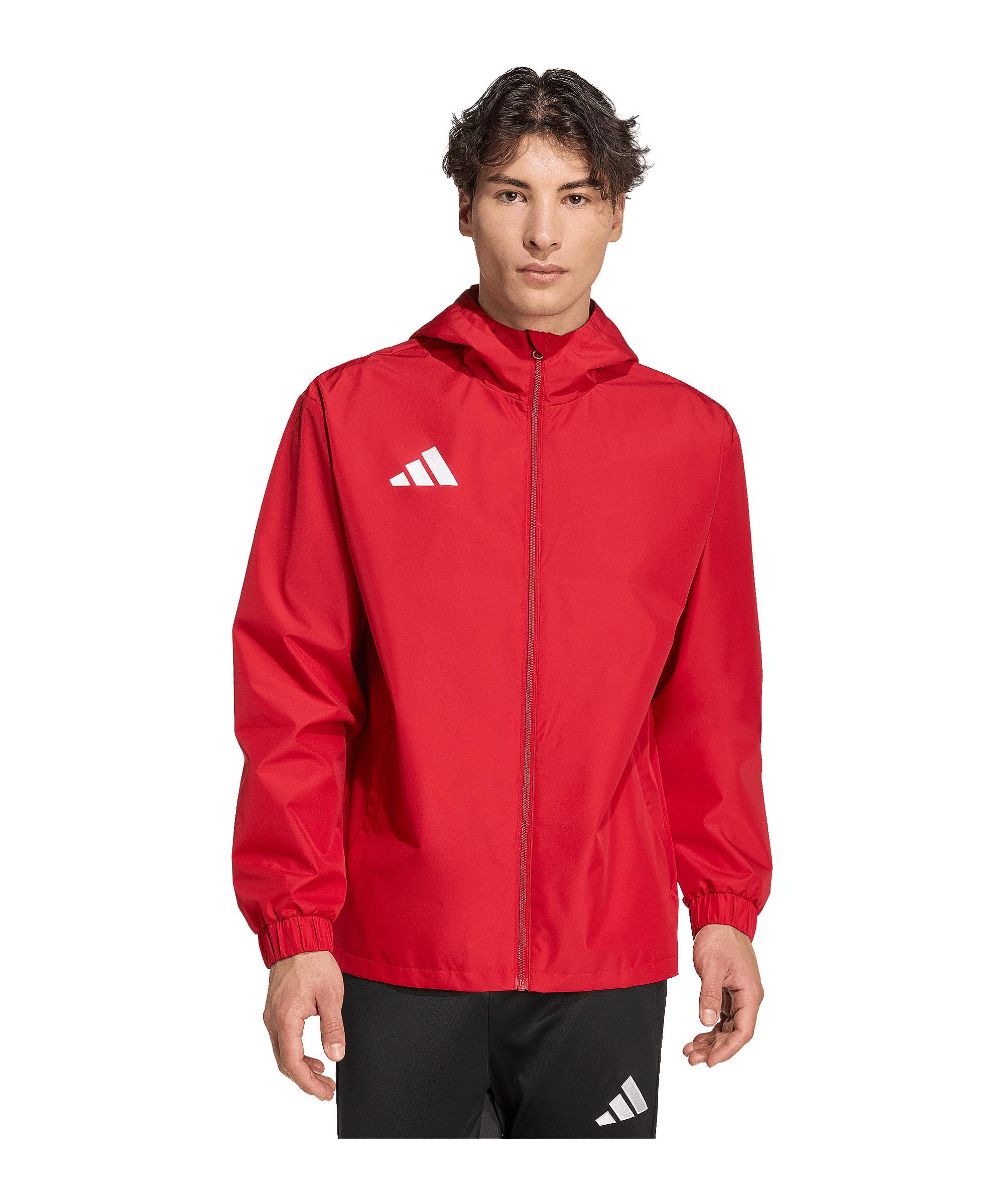 adidas Entrada 26 Regenjacke Dunkel Regenjacke Herren - rotweiss