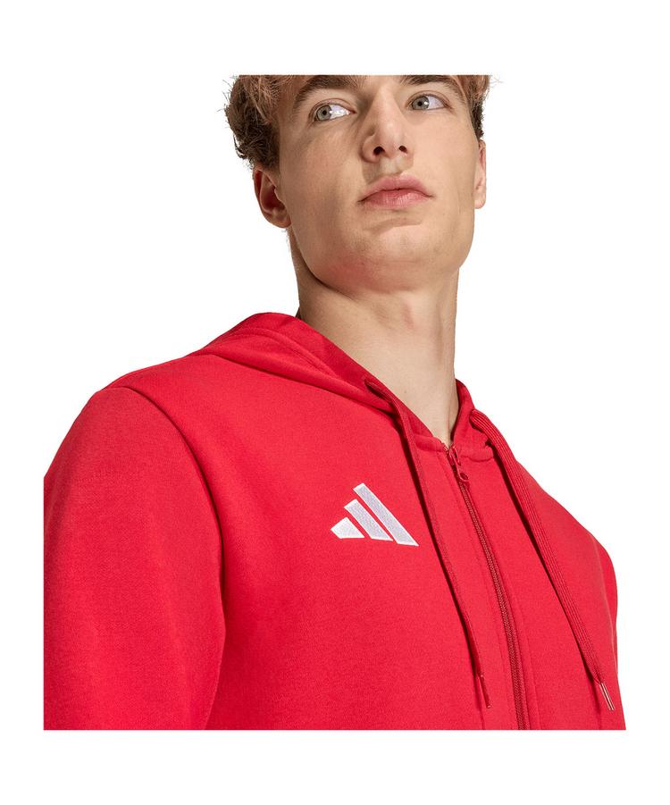 adidas adidas Entrada 26 Kapuzenjacke Trainingsjacke Herren - rotweiss - 0 | SportScheck
