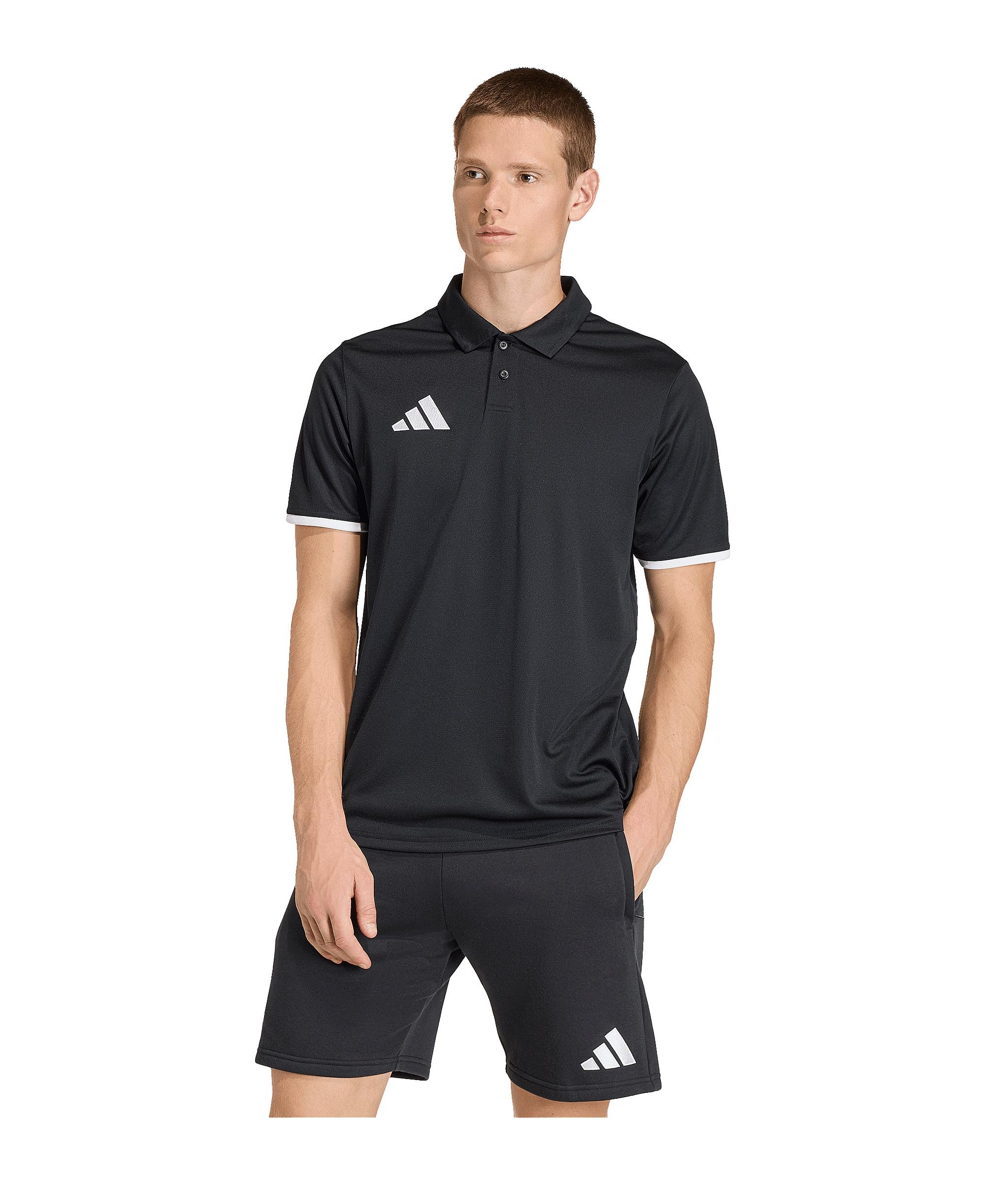 adidas Entrada 26 Polo Poloshirt Herren - schwarzweiss