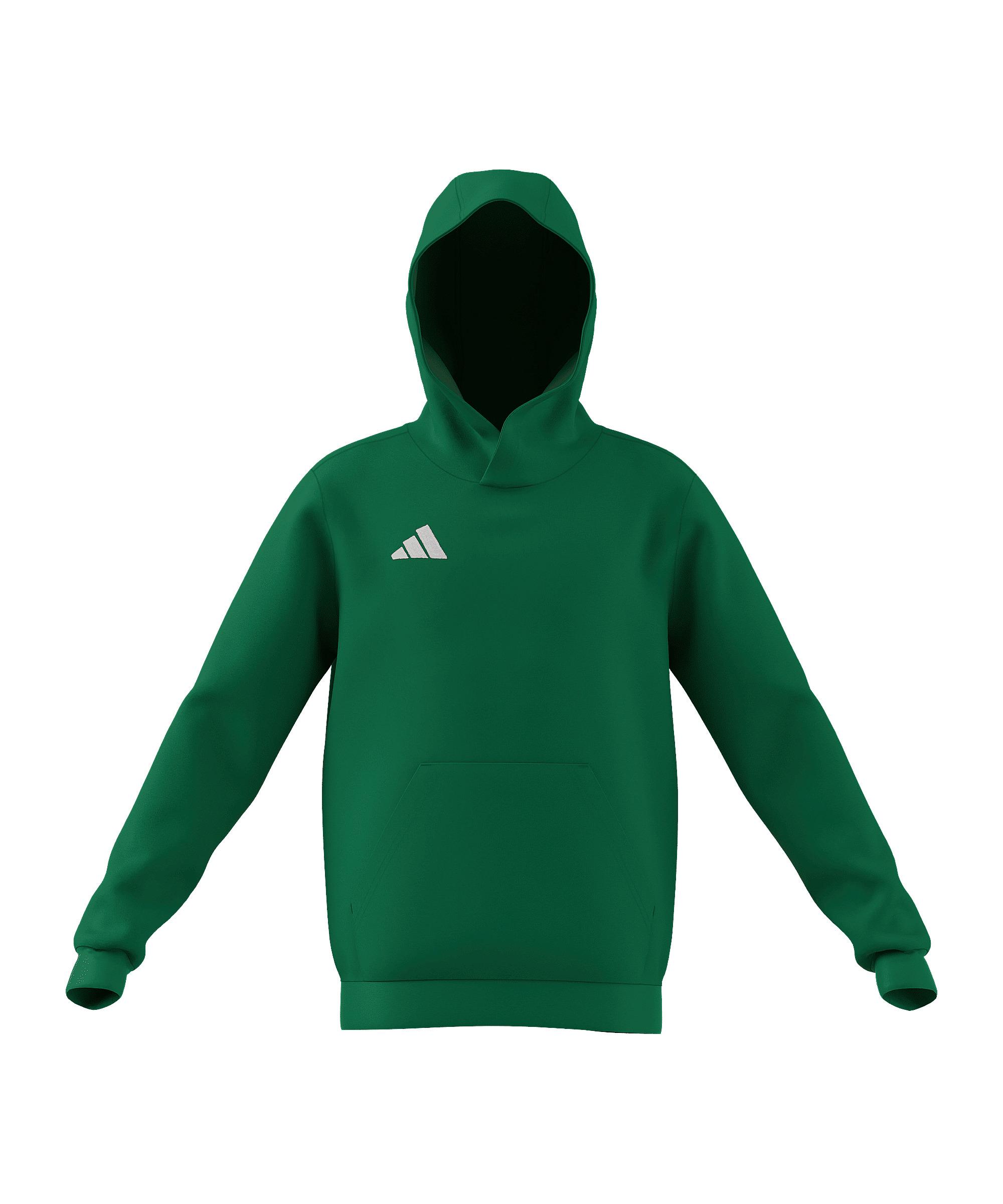 adidas Entrada 26 Hoody Kids Funktionssweatshirt Kinder - gruenweiss