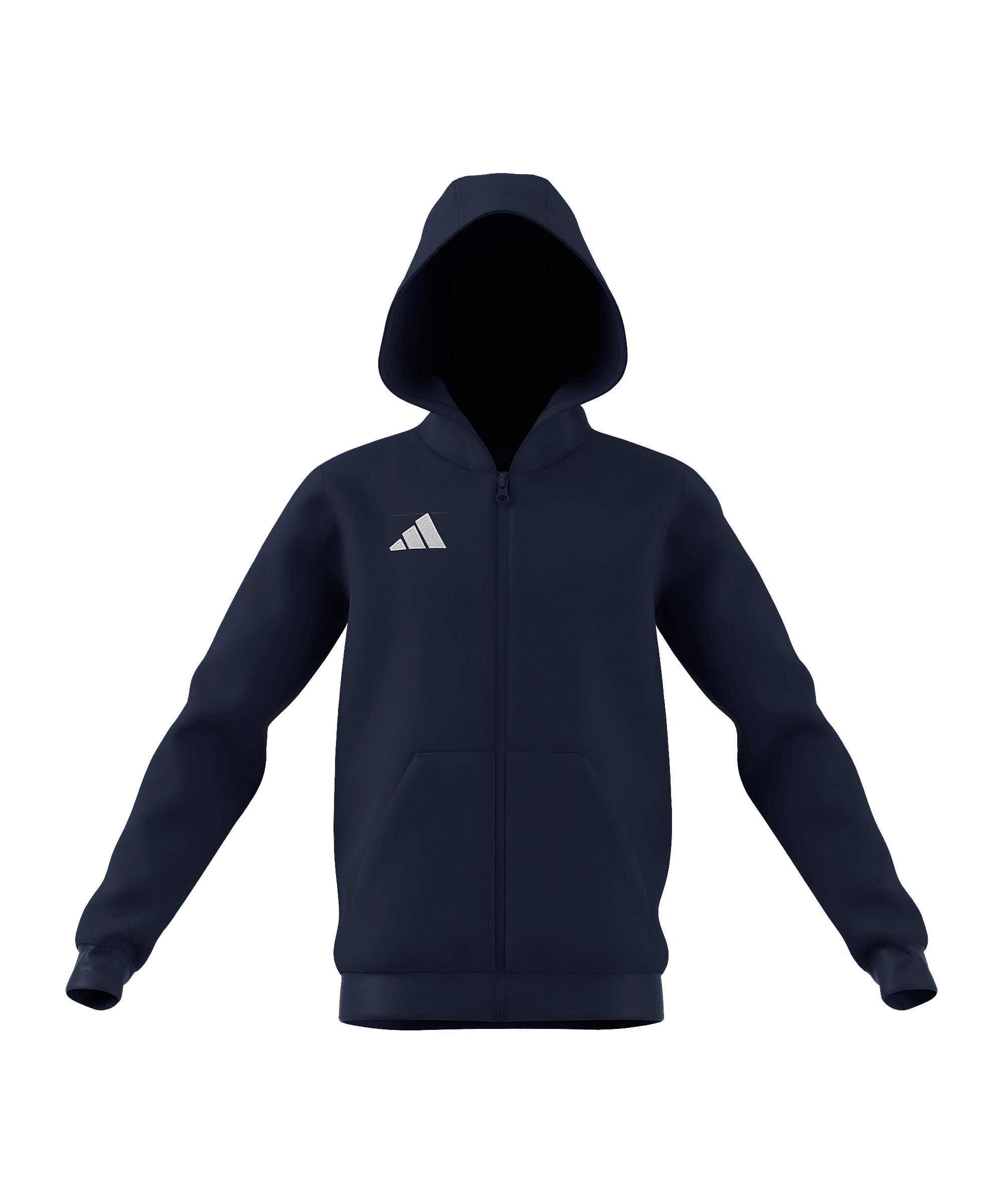 adidas Entrada 26 Kapuzenjacke Kids Trainingsjacke Kinder - blauweiss
