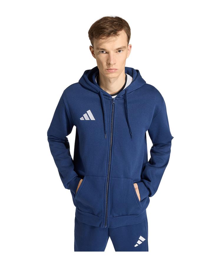 adidas adidas Entrada 26 Kapuzenjacke Trainingsjacke Herren - blauweiss - 1 | SportScheck