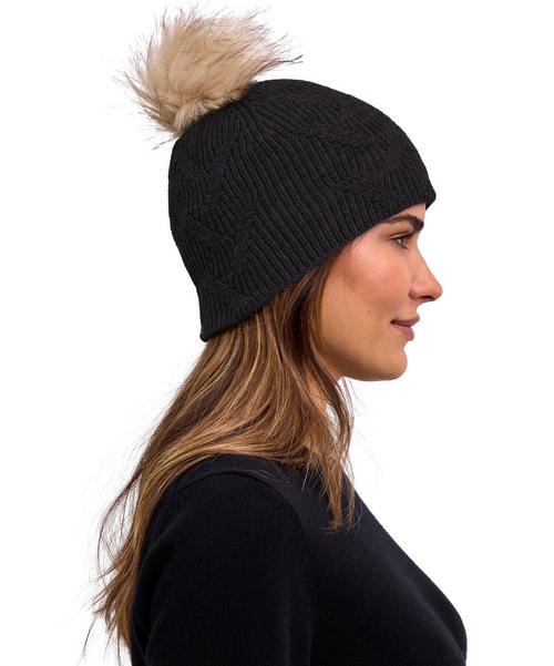 Rückansicht von Falke SEL Structured Lambswool Beanie w Beanie black (3000)