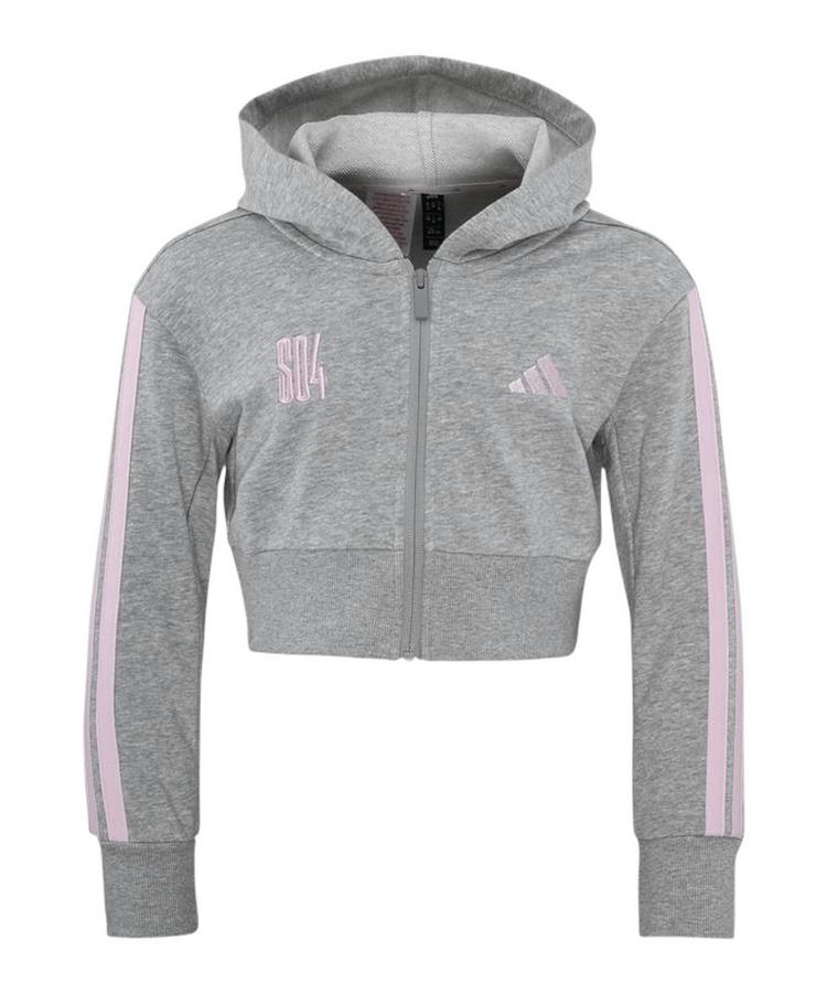 adidas adidas FC Schalke 04 Kapuzenjacke Kids Trainingsjacke Kinder - graurosa - 0 | SportScheck