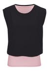 LASCANA Active 2-in-1-Shirt 2-in-1 Shirt Damen - schwarz-rosa