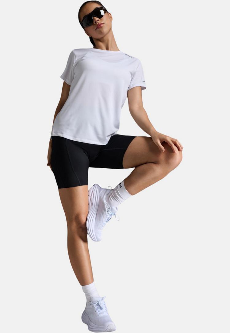 2XU 2XU Aero Funktionsshirt Damen - white-silver reflective - 4 | SportScheck