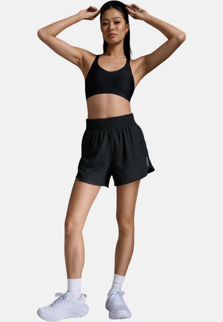 2XU 2XU Aero Hi-Rise 4 Inch Shorts Funktionsshorts Damen - black-silver reflective - 2 | SportScheck