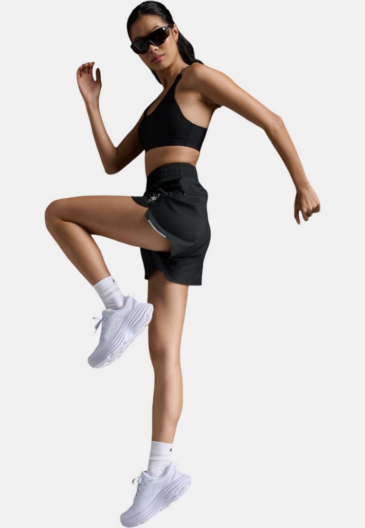 2XU 2XU Aero Hi-Rise 4 Inch Shorts Funktionsshorts Damen - black-silver reflective - 4 | SportScheck