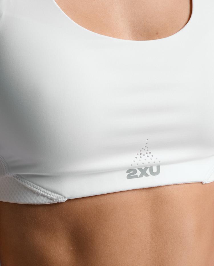 2XU 2XU Aero Mesh Medium Impact Bra BH Damen - white-silver reflective - 5 | SportScheck
