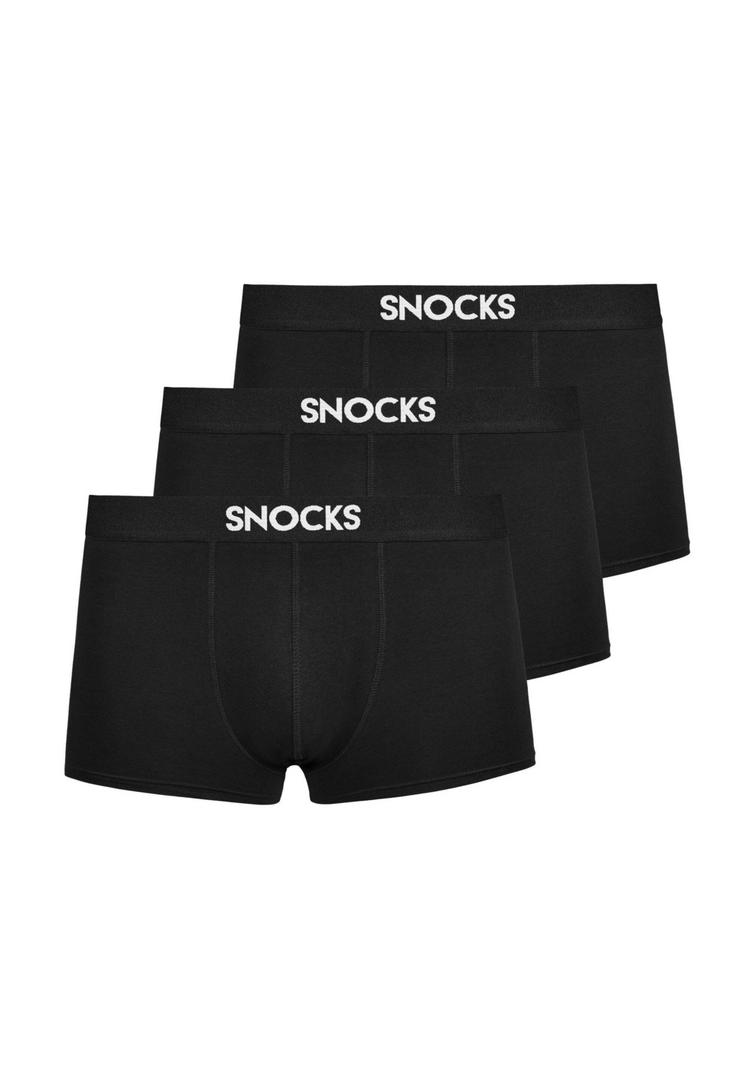 Snocks Snocks Boxershorts mit kurzem Bein 3er Pack Unterhose Herren - Schwarz - 0 | SportScheck