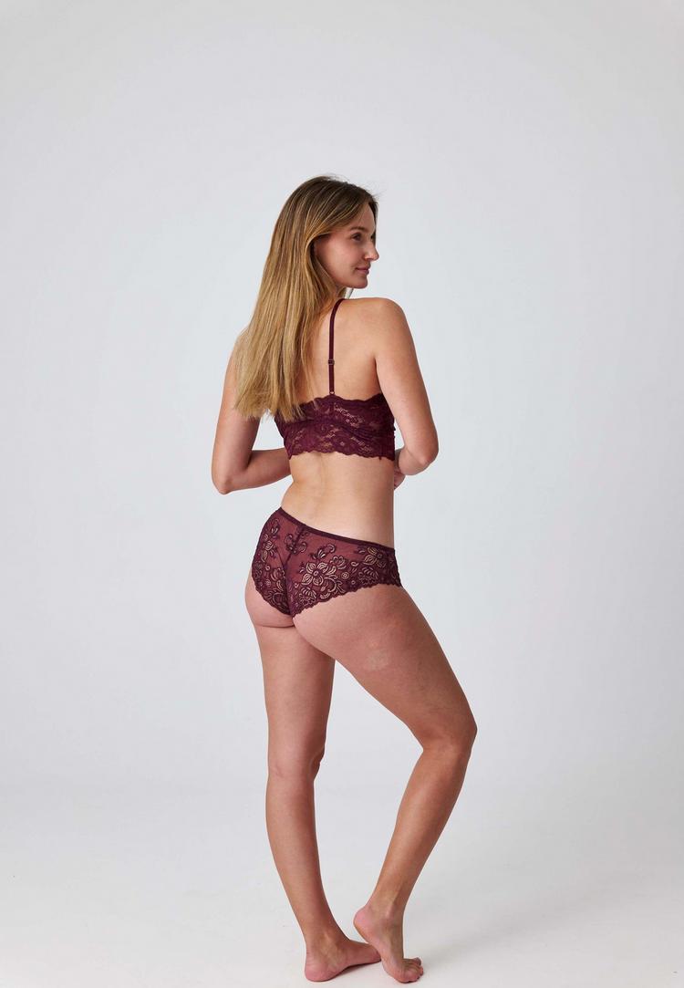 Snocks Snocks Brazilian Slips Unterhose Damen - Mix (Mauve/Weinrot/Schwarz) - 5 | SportScheck