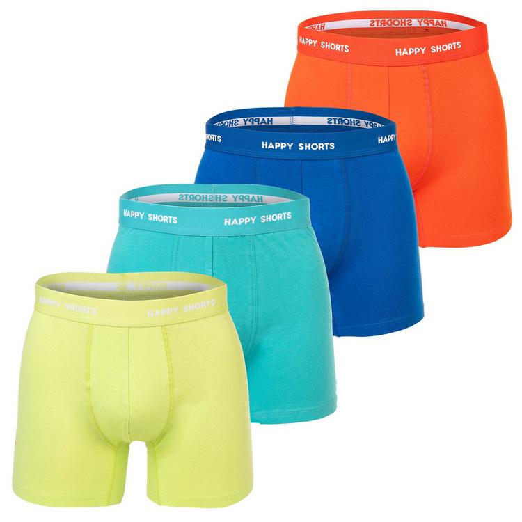 HAPPY SHORTS HAPPY SHORTS Boxershort Unterhose Herren - Blau/Orange/Gr&uuml;n - 0 | SportScheck
