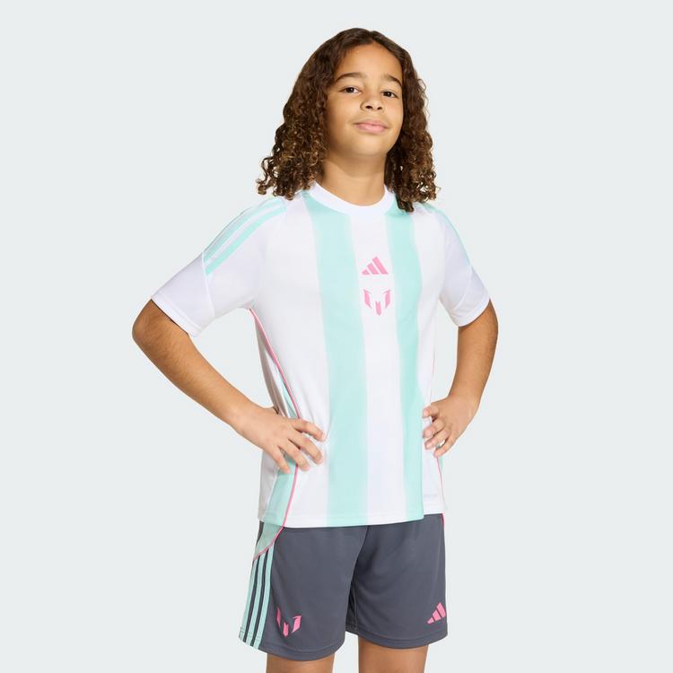 adidas adidas Messi Kids Trainingstrikot Trikot Kinder - White / Semi Flash Aqua - 0 | SportScheck
