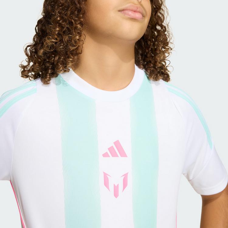 adidas adidas Messi Kids Trainingstrikot Trikot Kinder - White / Semi Flash Aqua - 1 | SportScheck